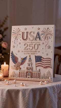 🔥LAST DAY 50% OFF - USA 250th Anniversary DIY Pearl Painting Kit ✨❤️🔥