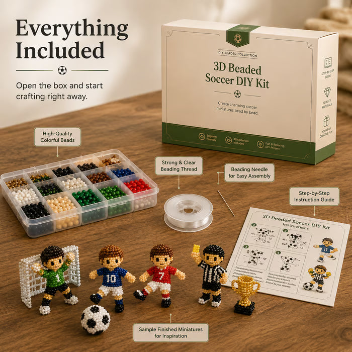 🔥LAST DAY 50% OFF - ⚽✨3D Beaded Soccer DIY Kit