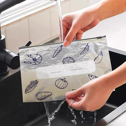 🔥Global bestseller🍗 Limited time offer! 🥦Reusable Aluminum Foil Sealable Storage Bags