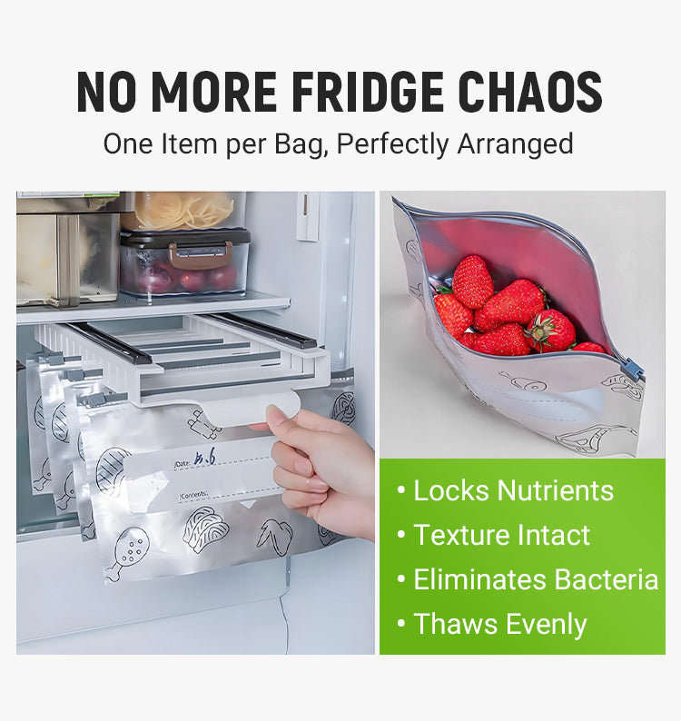 🔥Global bestseller🍗 Limited time offer! 🥦Reusable Aluminum Foil Sealable Storage Bags