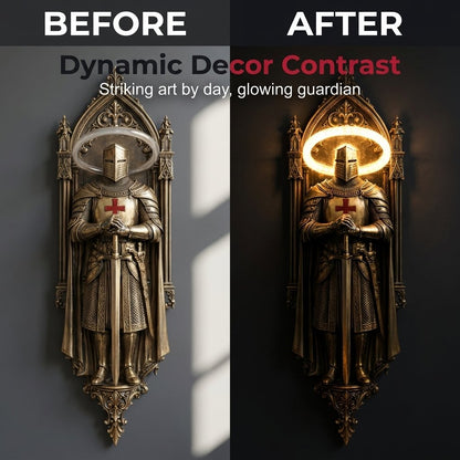 🛡️ Medieval Castle Knight Wall Sconce, Warm Glow Atmospheric Wall Lamp⚔️✨