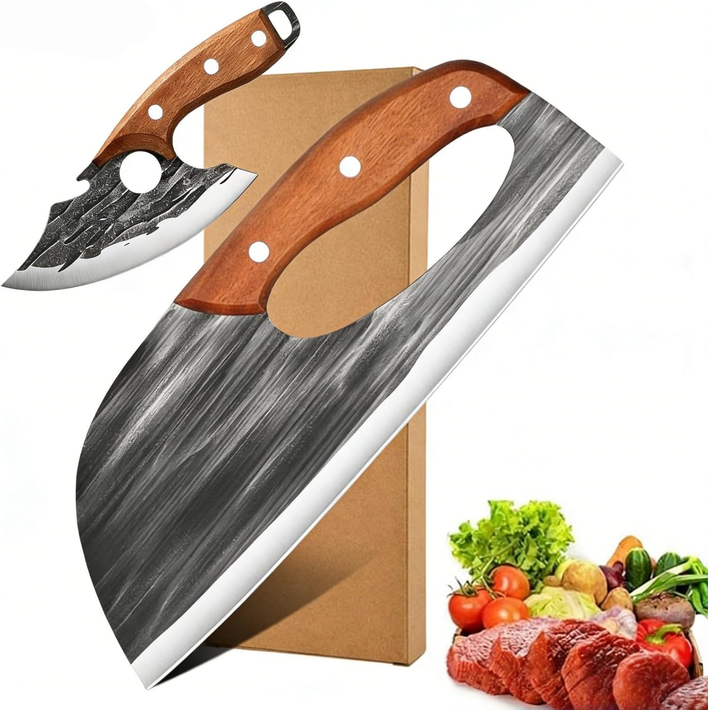 🔥Buy 1 Get 1 Free 🔥Forged Kitchen Knife Set - Sharp Durable Meat Cleaver Chef Knife