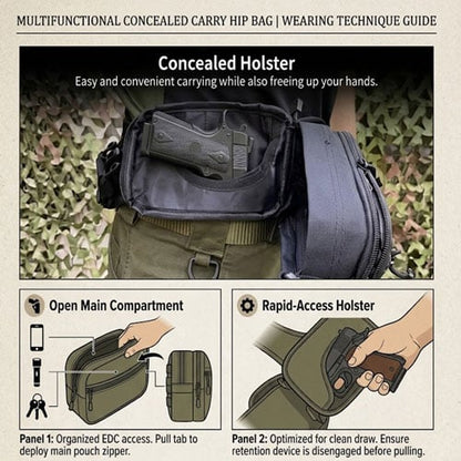 Multifunctional Concealed Carry Hip Bag with Rapid-Access Holster(✨Buy 2 Free Shipping)