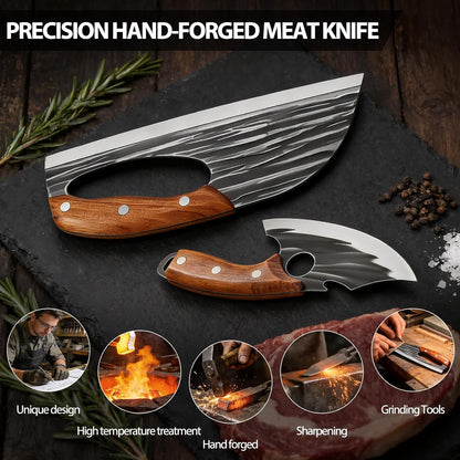 🔥Buy 1 Get 1 Free 🔥Forged Kitchen Knife Set - Sharp Durable Meat Cleaver Chef Knife