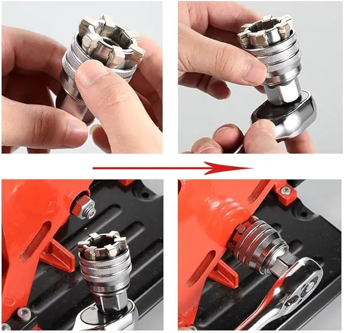 Multi-Function Universal Socket Wrench Tool - Universal Maintenance Tool, Adjustable Universal Socket Wrench