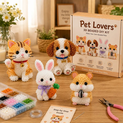 🔥Last Day 49% OFF🧵✨ Tiny 3D Beaded Animal DIY Kit