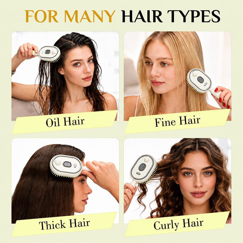 🔥LAST DAY 50% OFF - 💆2026 Electric Steaming Massage Hair Care Brush
