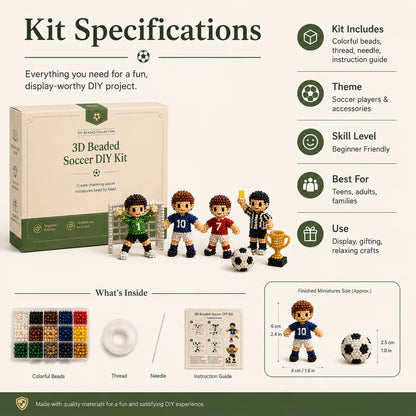 🔥LAST DAY 50% OFF - ⚽✨3D Beaded Soccer DIY Kit