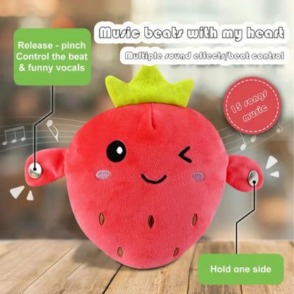 🔥HOTE SALE 49% OFF - 💖Musical Sensory Plush Bundle 🎶 Textured Fruit & Carrot Toys with Fun Sound Effects🍌🍓🥕