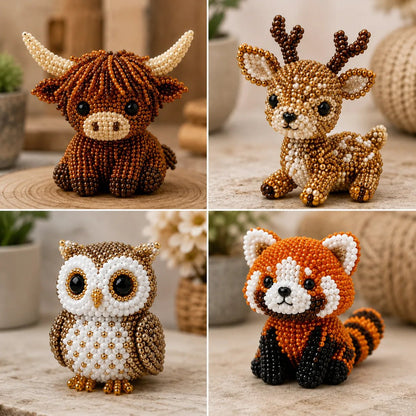 🔥Last Day 49% OFF🧵✨ Tiny 3D Beaded Animal DIY Kit