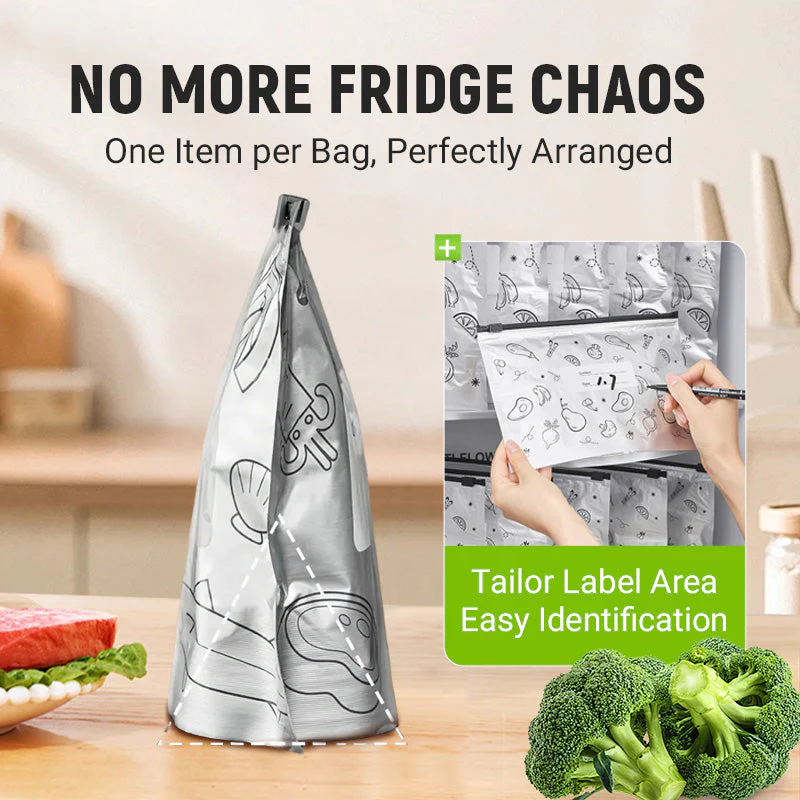 🔥Global bestseller🍗 Limited time offer! 🥦Reusable Aluminum Foil Sealable Storage Bags