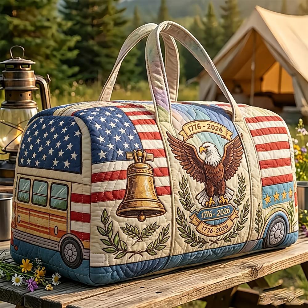 🔥LAST DAY 50% OFF✨🇺🇸 American 250th Anniversary Quilted Travel Duffle Bag